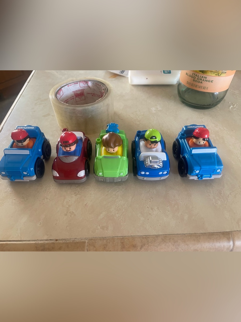 Fisher-Price little wheelies Colorful Pull-Back Cars Set – Blue, Red, Green